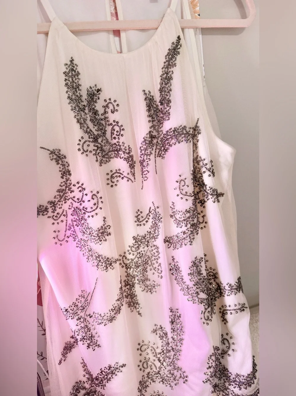 White House Black Market Soft Pink Sleeveless Top Size L - Picture 7 of 15